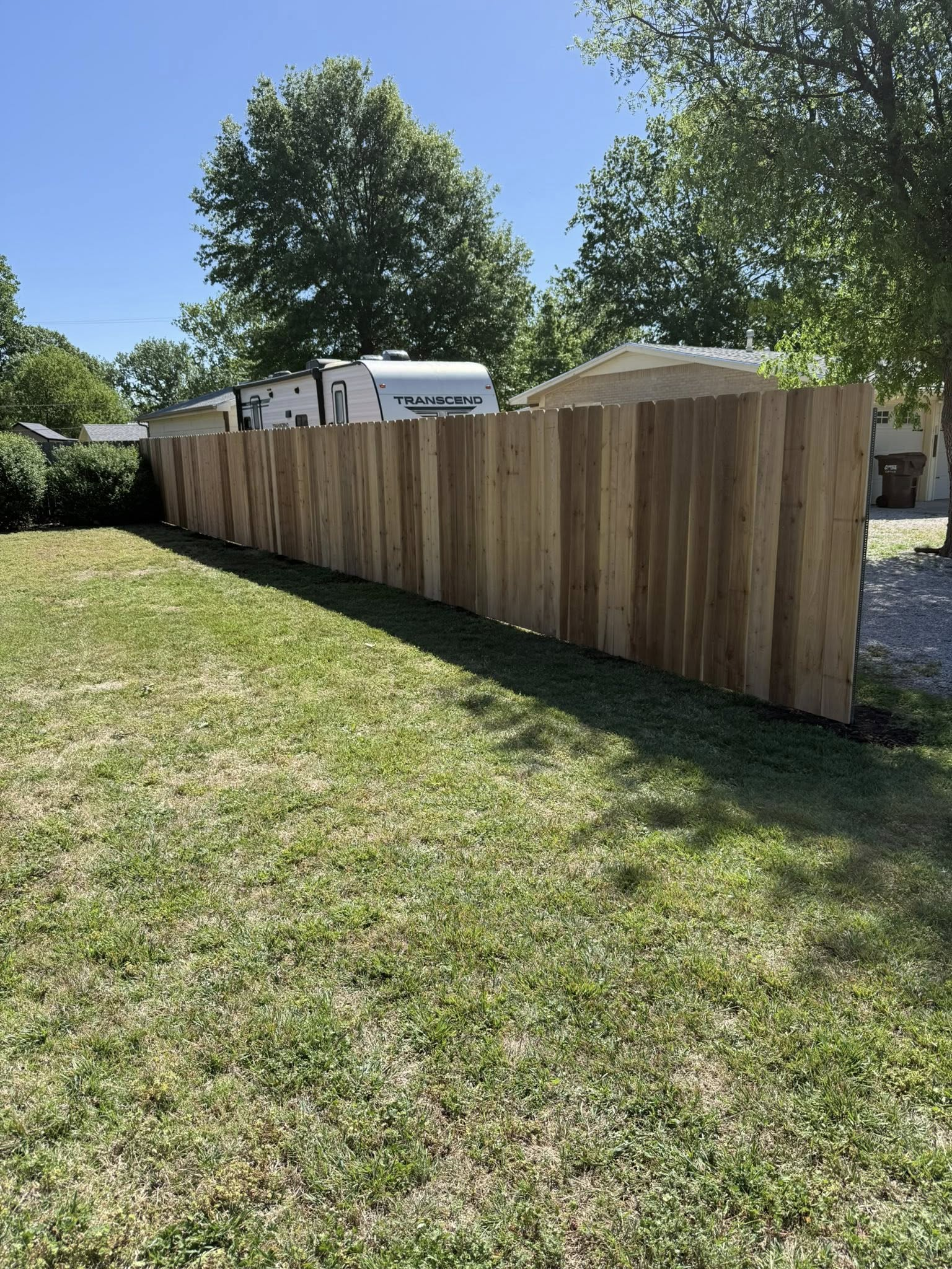 Cedar privacy fence installed by NC Fencing LLC